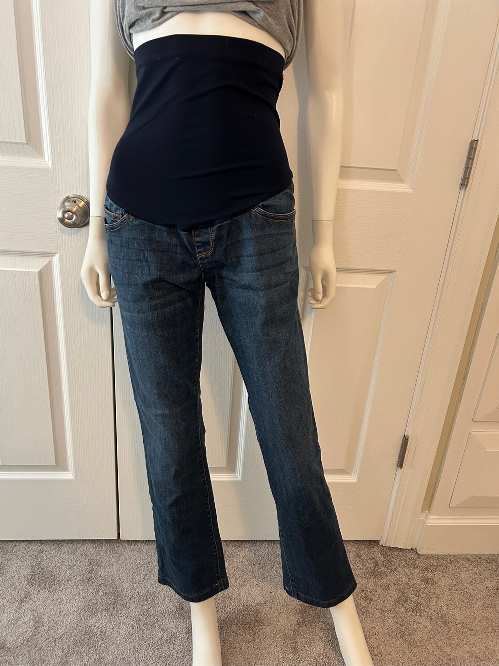 Liz Lange Women’s Dark Blue Maternity Jeans - Classic Stretch Denim Size 2